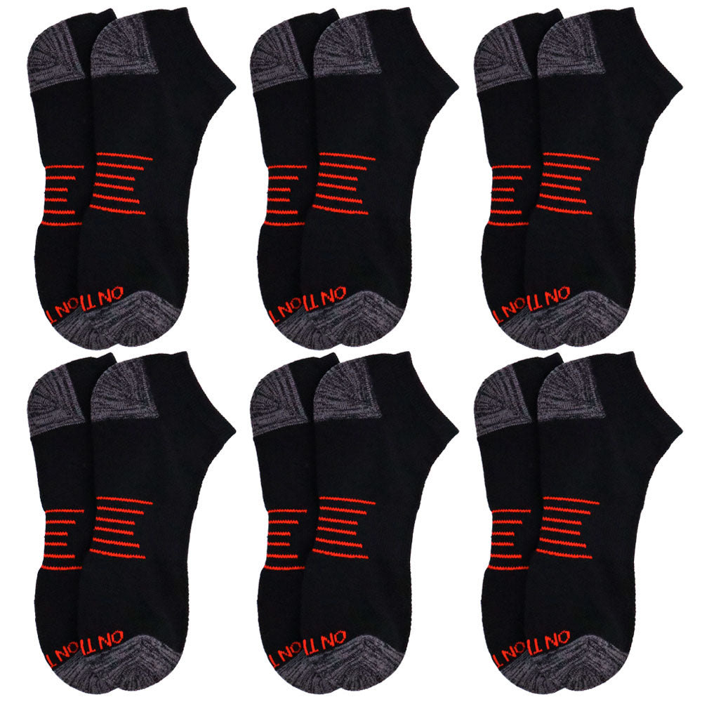 Men's Low-Cut Cushion Socks - Combo (6 Pair Pack)