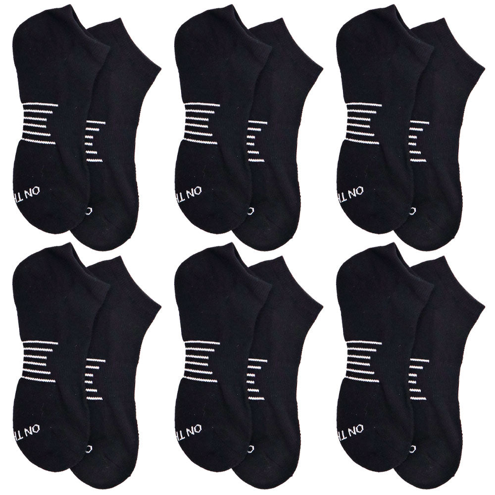 Men's Low-Cut Cushion Socks - Combo (6 Pair Pack)