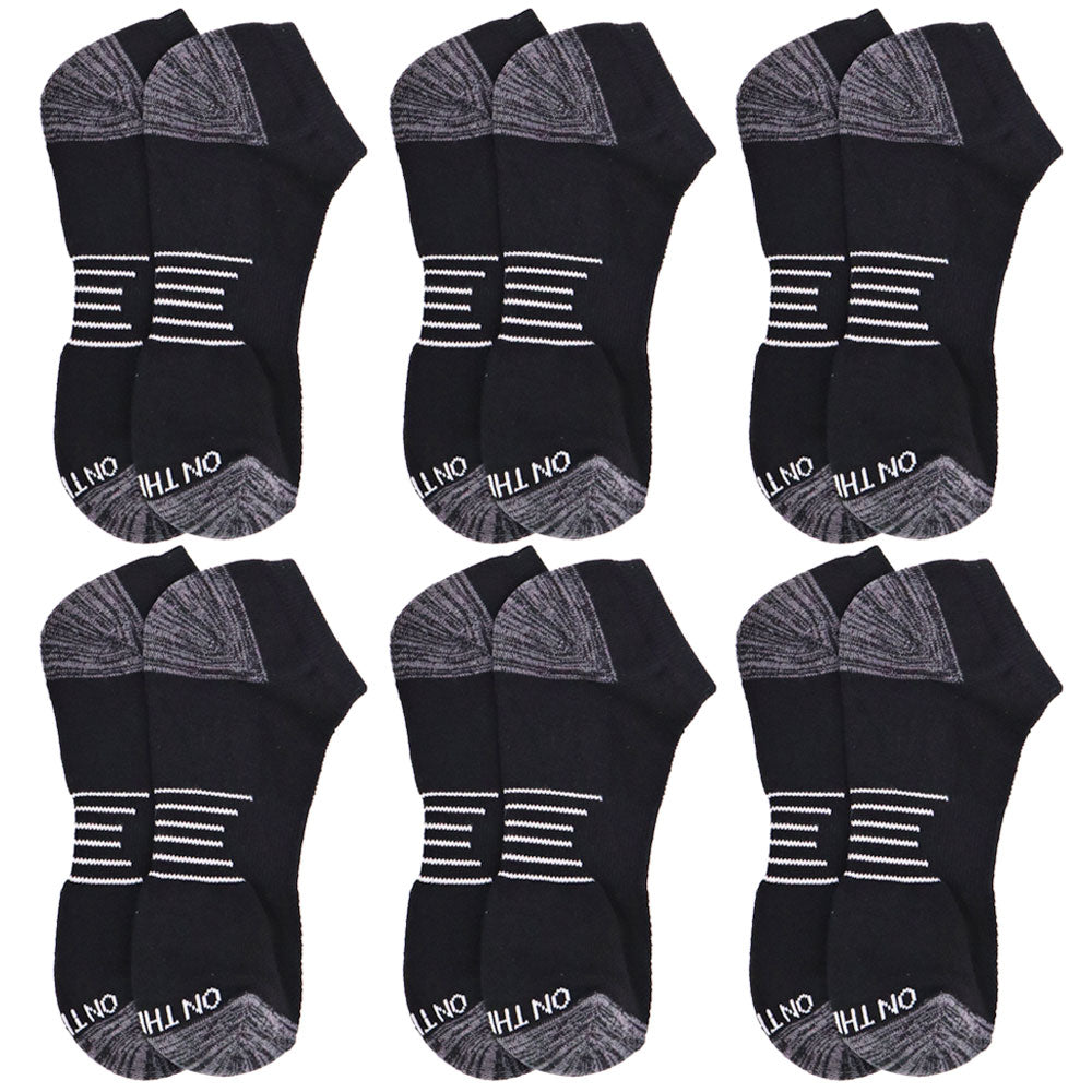 Men's Low-Cut Cushion Socks - Combo (6 Pair Pack)