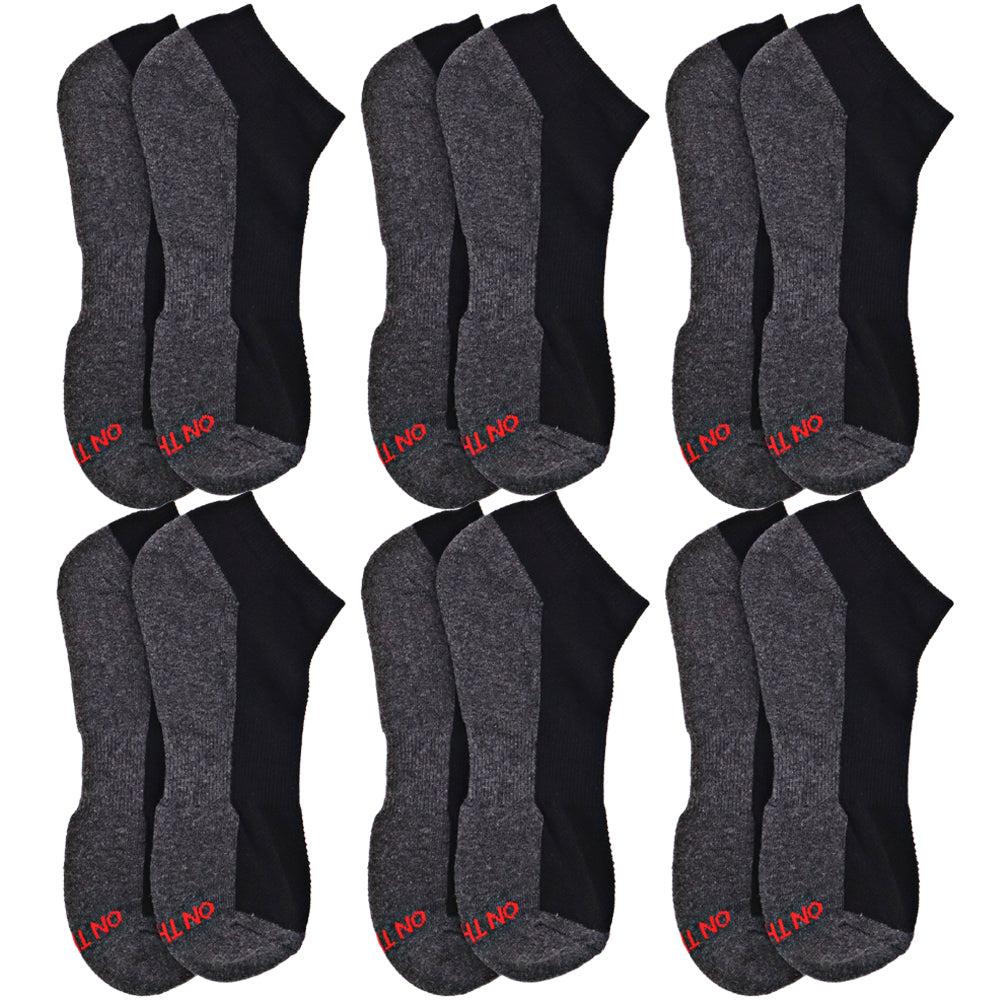 Men's Low-Cut Cushion Socks - Combo (6 Pair Pack)