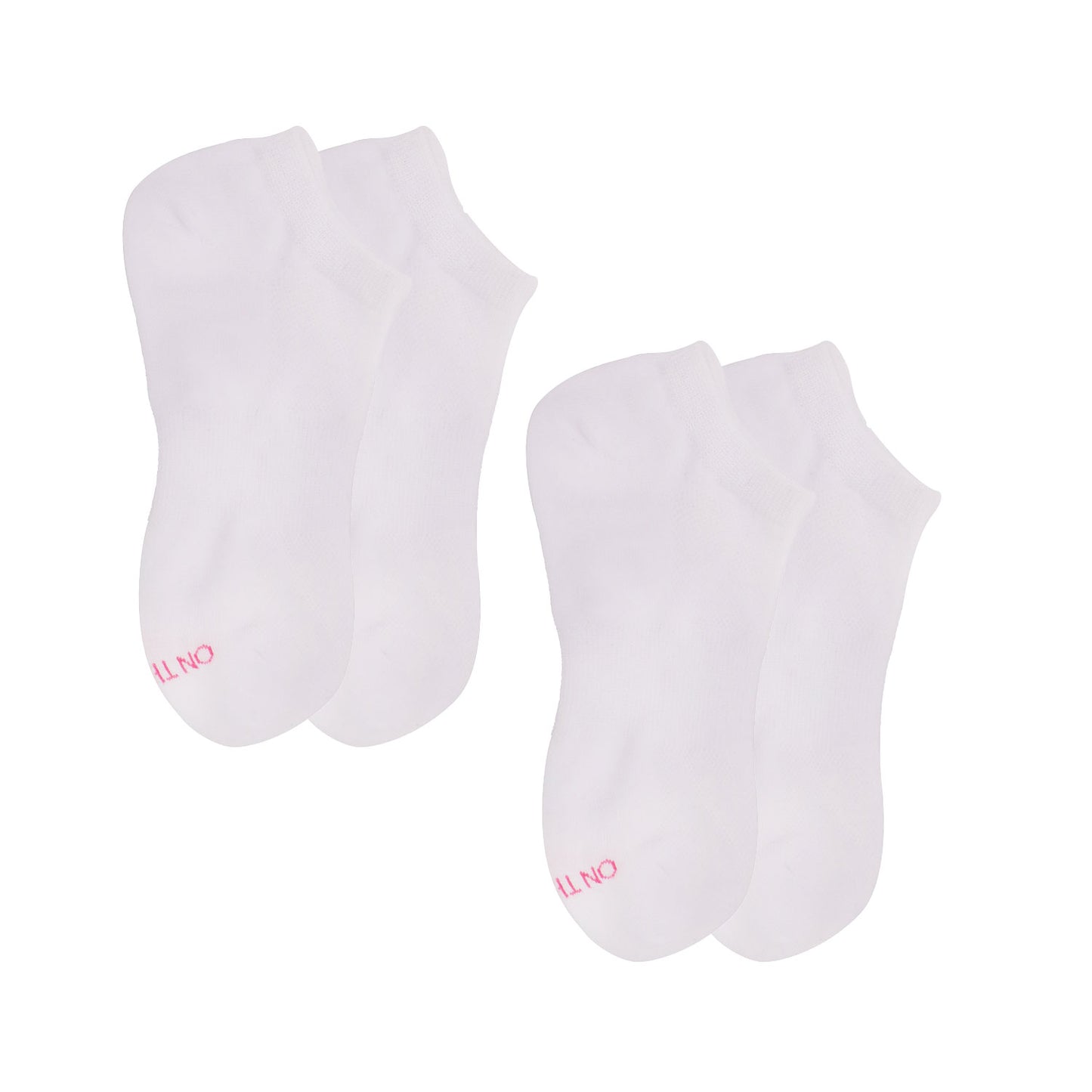 "Women’s low-cut athletic socks 2-pair pack in white, cushioned cotton blend design ideal for running, walking, gym workouts, or everyday wear"