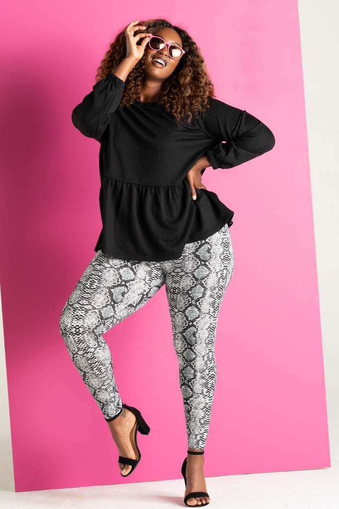 SuperSoft Snake Print Leggings - On The Go Hosiery