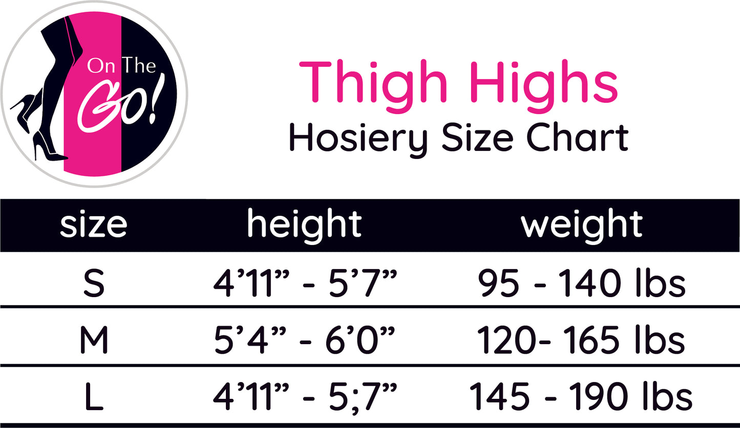 Lace Top Back Seam Thigh Highs - On The Go Hosiery