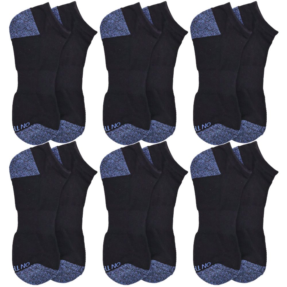 Men's Low-Cut Cushion Socks - Combo (6 Pair Pack)
