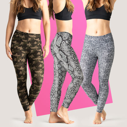 SuperSoft Fashion Leggings, 3 Pack