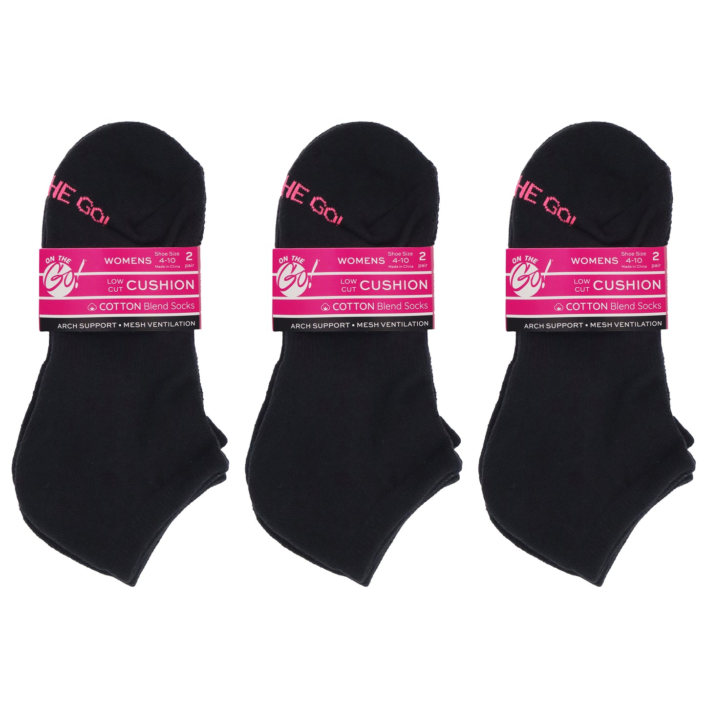 Low Cut Cushion Socks (6 Pair Pack)