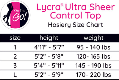 Lycra® Ultra Sheer Control Top Hosiery