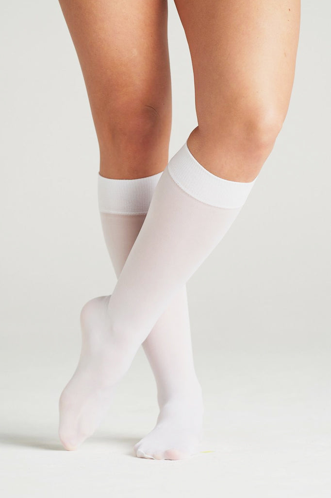 Womens Compression Trouser Socks Pair Firm 2030 mmHg White Small   Made in The USA  Walmartcom