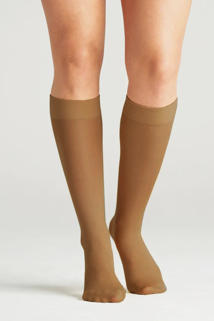 Womens Trouser Socks Dress Style Rib Pattern 1520 mmHg Brown Small   Walmartcom