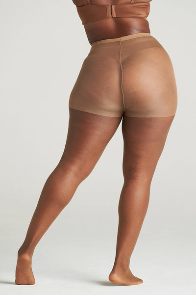 Curvation Women's Plus Size 1 Control Top Sheer Pantyhose Nude 3520 Wide  Band