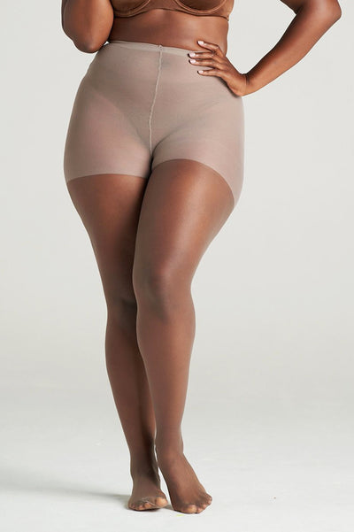 Flat Tummy Silky Sheer Shaping Pantyhose with Invisible Toe - 8116