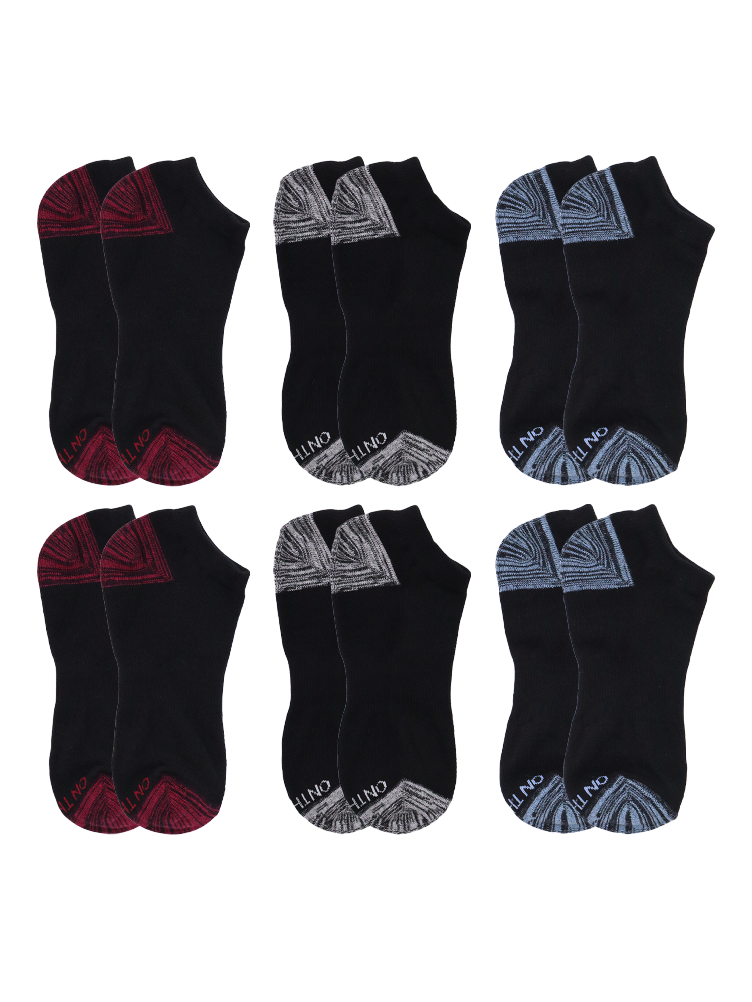 Xersion Performance Low Cut Socks, 6 pairs, Size L Multicolor NEW