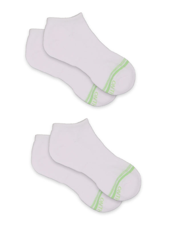 Cushion Fashion No Show Socks-Stripe Design (2 Pair Pack)-Women' Socks