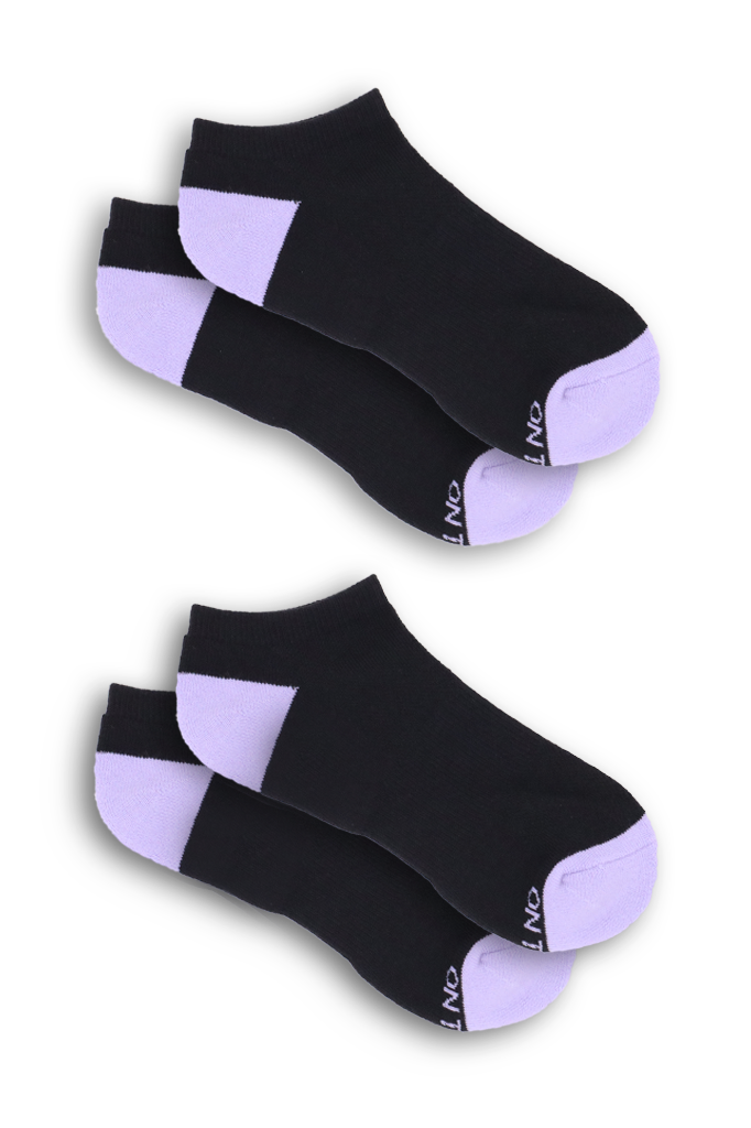 Cushion Fashion No Show Socks- Classic Heel/Toe Design (2 Pair