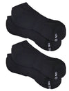 Men's Cushion Low-Cut Socks- Stripe Heel/Toe Design (2 Pair Pack)
