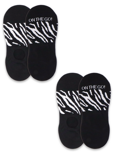 zebra pattern invisible socks